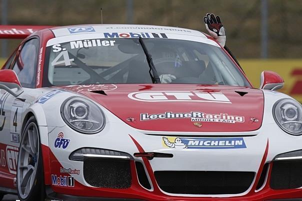 Im Rahmenprogramm zum Formel-1-Rennen in Ungarn holte sich Sven Müller den ersten Saisonsieg im Porsche Supercup. Foto: Porsche/dpp-AutoReporter